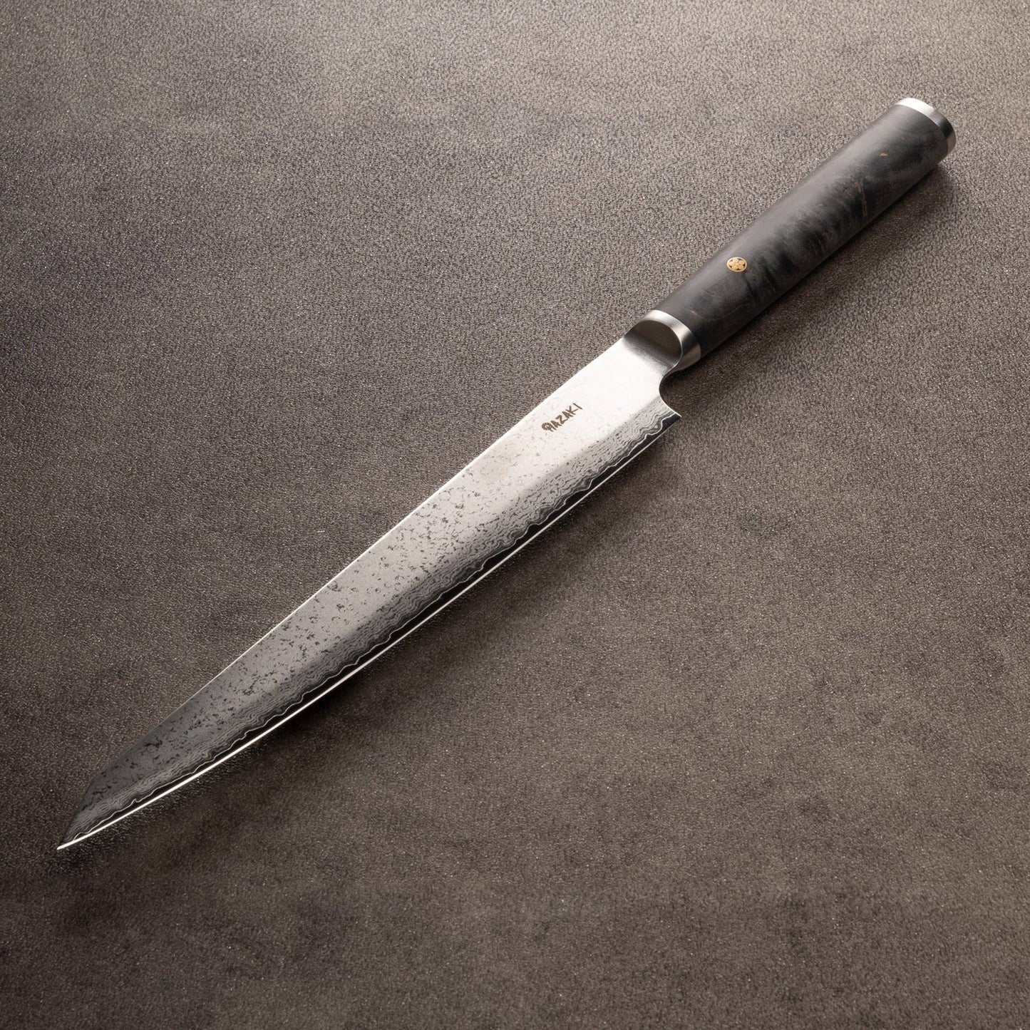 Hazaki Pro Sujihiki, Maple Burl handle