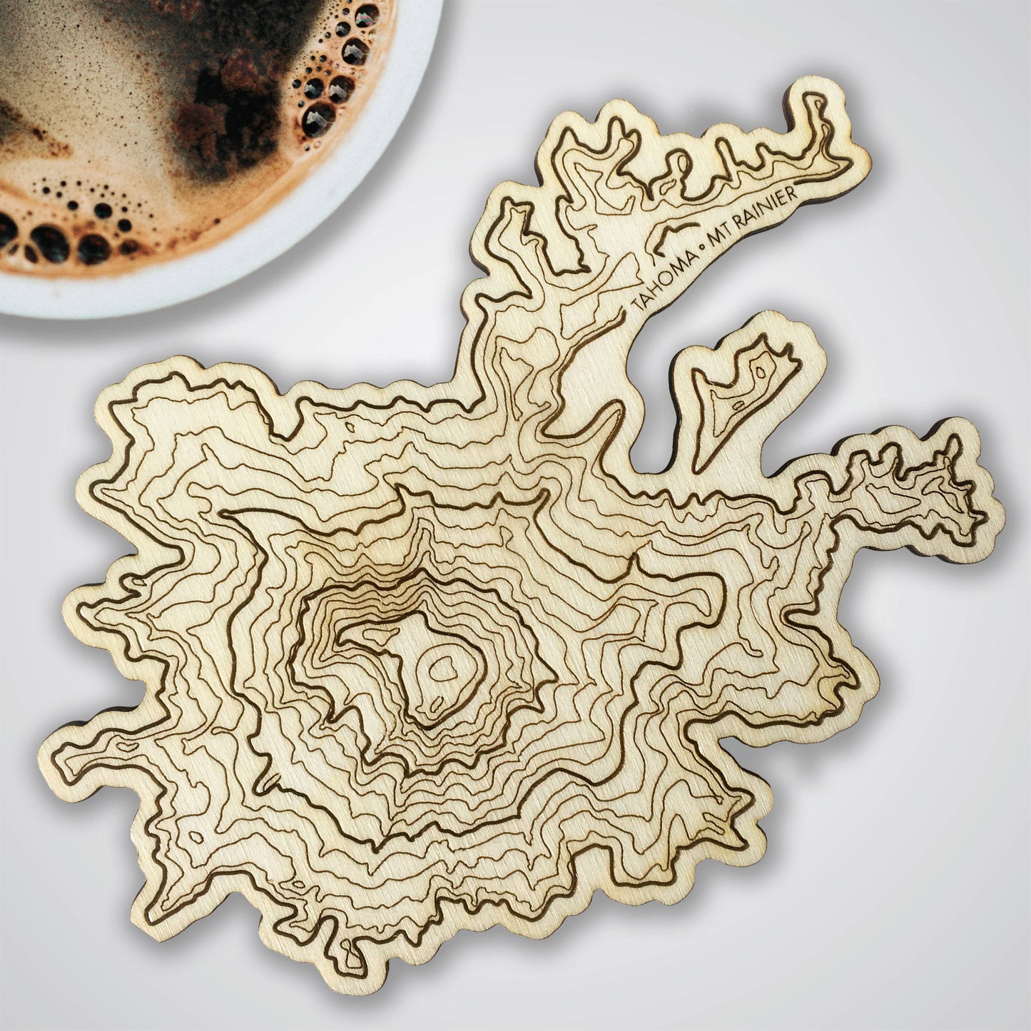 SML - Washington Volcanoes Topography Coasters, Set of 4