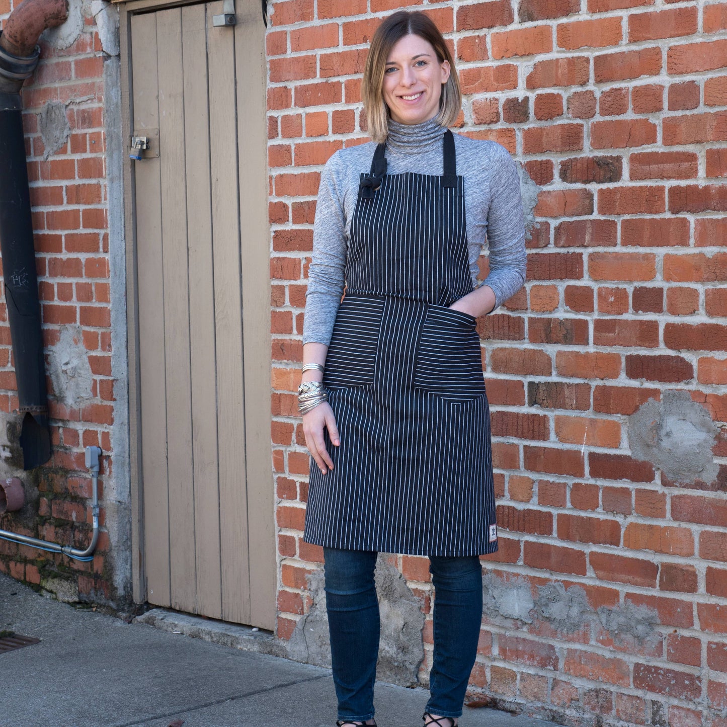 KAF Home - Tailor Apron, oversized pinstripe
