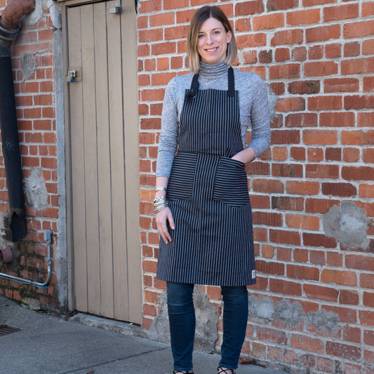 KAF Home - Tailor Apron, oversized pinstripe