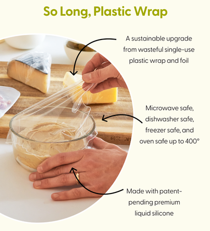 W&P Reusable Silicone Stretch Wrap - Set of 3 Assorted Sizes