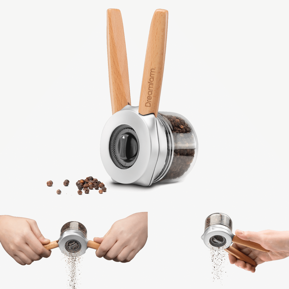 Ortwo Adjustable Ceramic Spice Mill, Pepper Mill