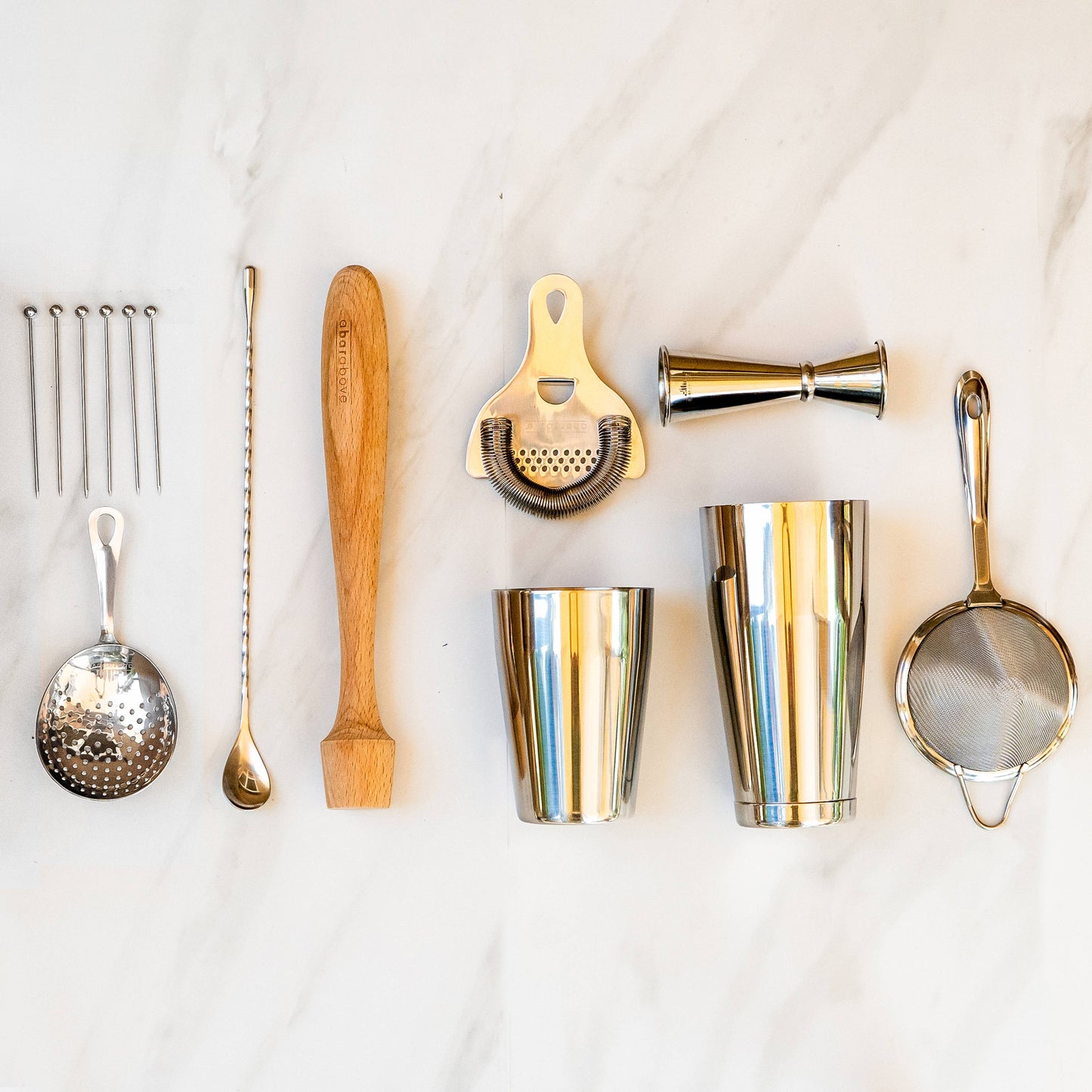 Craft Bar Set/Mixologist Cocktail Kit, Stainless (14 Piece)