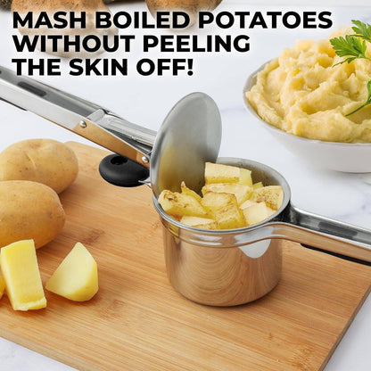 Zulay, 15oz Potato Ricer – Heavy-Duty Stainless Steel with 2 Discs
