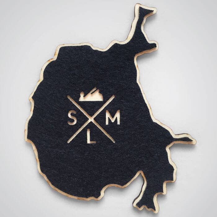 SML - Washington Volcanoes Topography Coasters, Set of 4