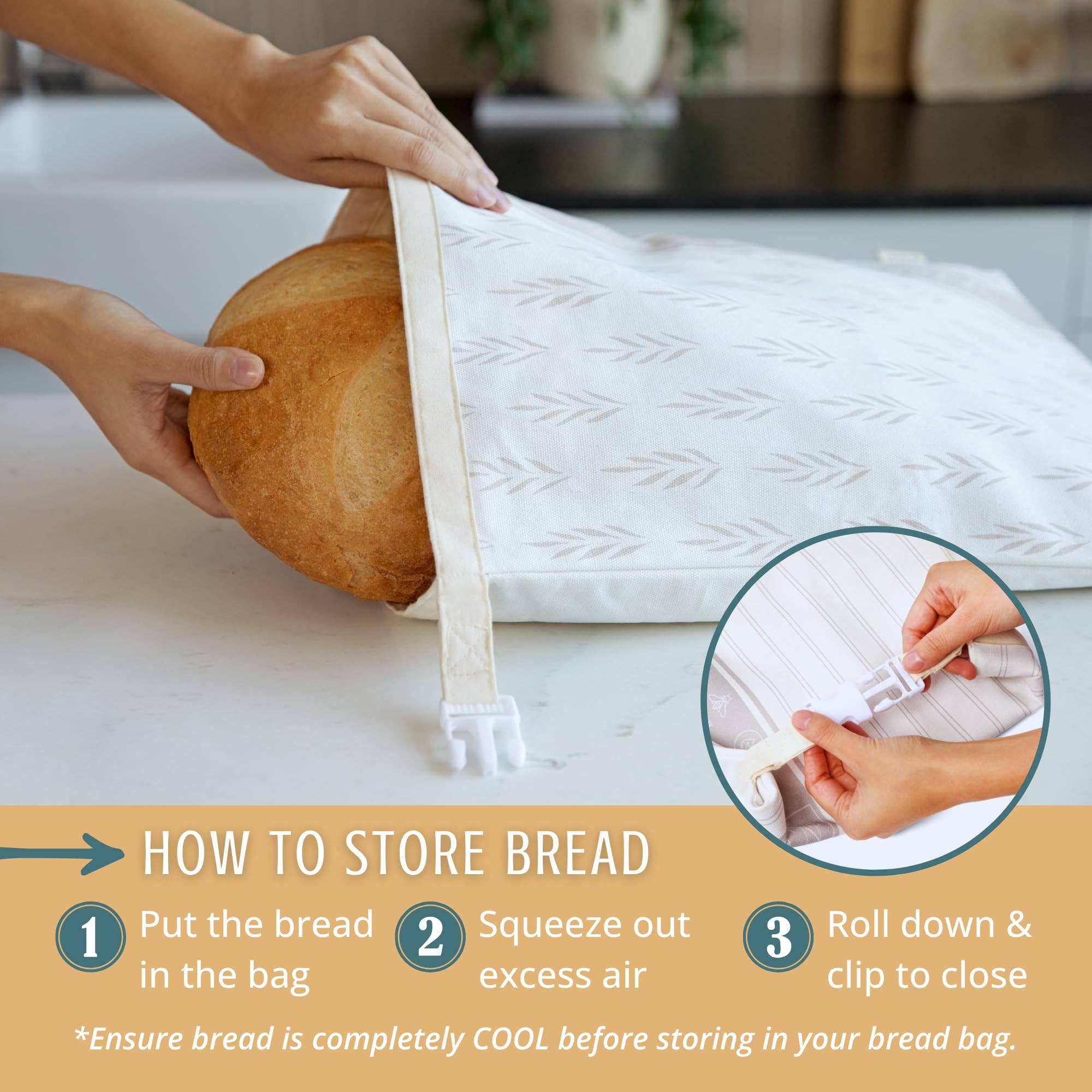 Nectar & Nest Beeswax Bread Bags - Thumbnail 3