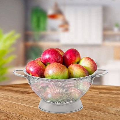 HIC Kitchen Perforated Colander With Handles, 10in