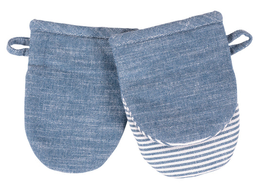 KAF Home, Strada Set of 2 Chambray Mini Mitts