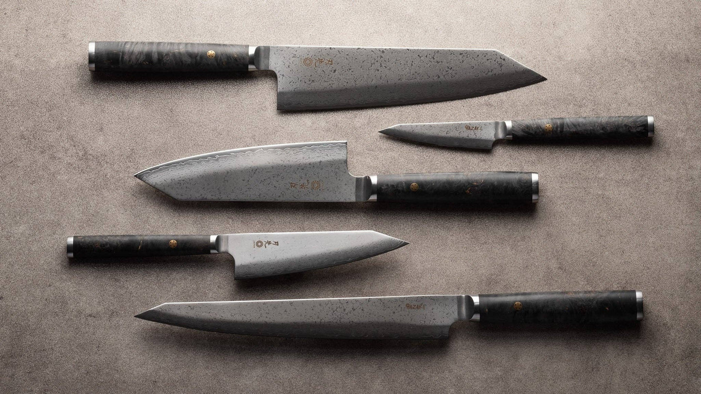 Hazaki Pro Santoku, Maple Burl handle