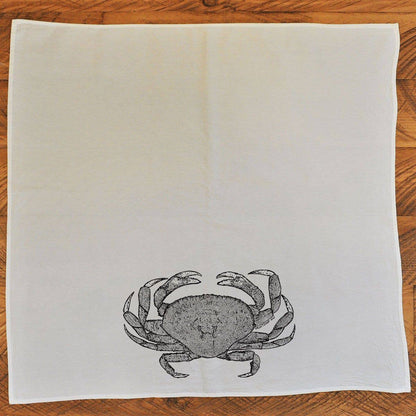 Printshop Northwest, Crab - Natural Tea Towel