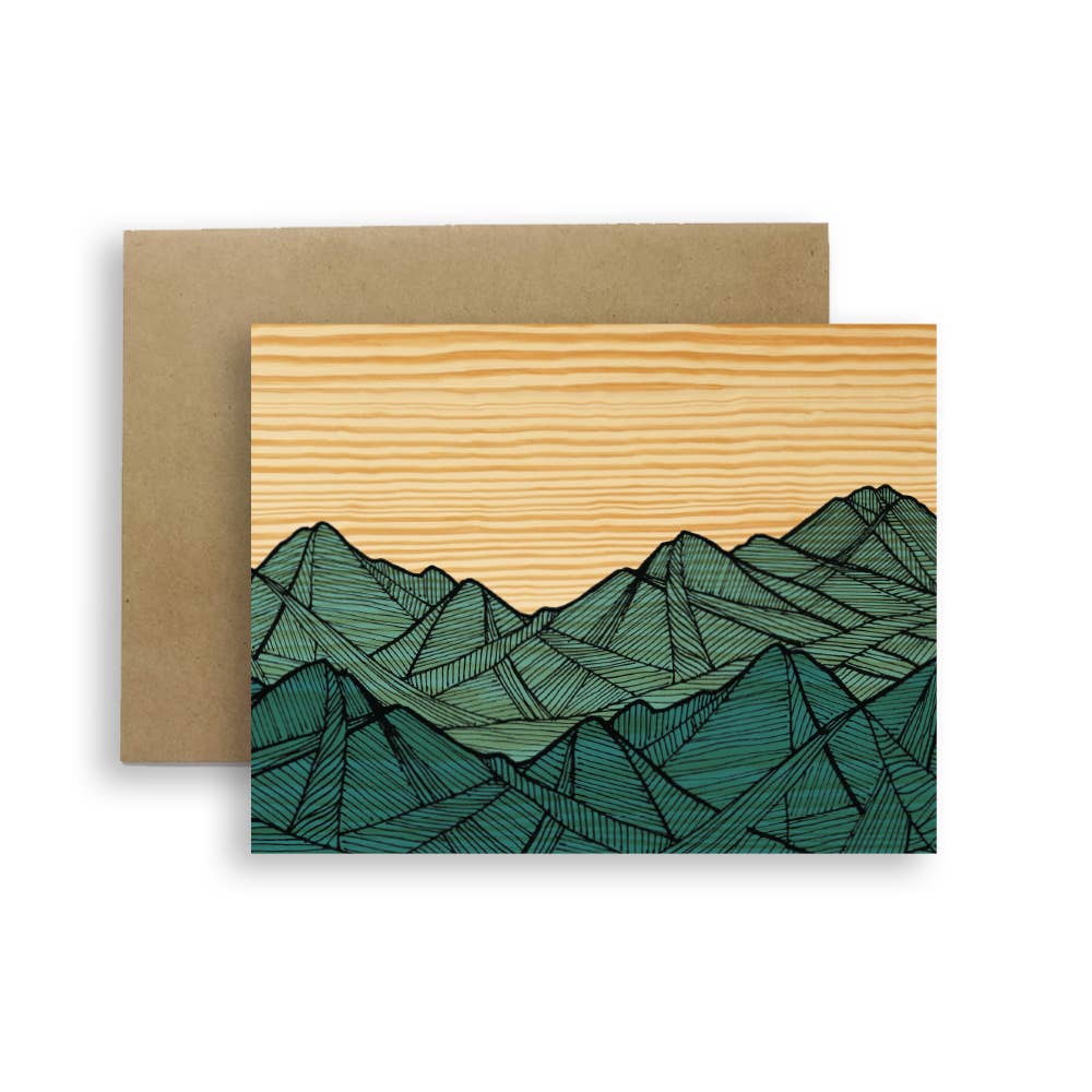 Red Umbrella, Stuart Range Greeting Card