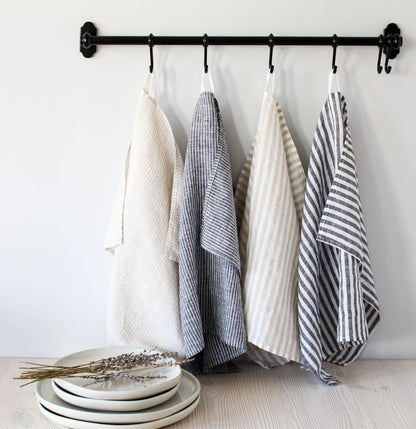 Striped Linen Tea Towel, Set of 2