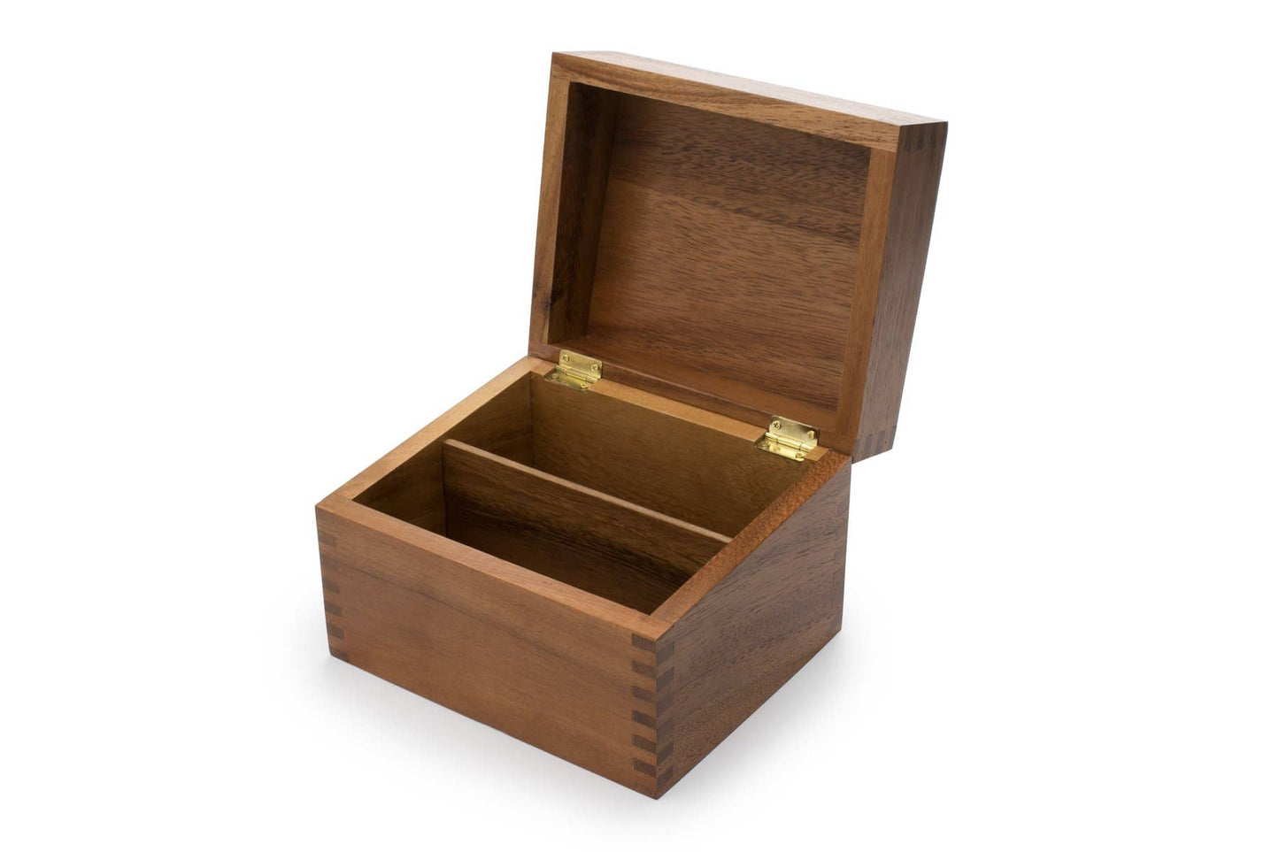 Ironwood, Acacia Recipe Box, 2 Compartment - 7"x 6"x 5.5"