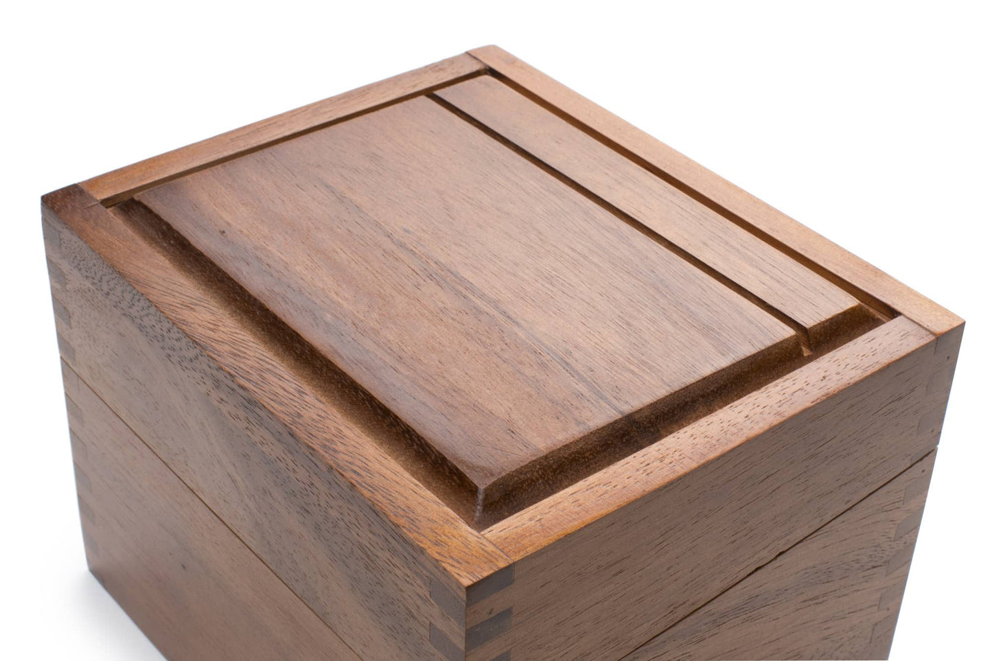 Ironwood, Acacia Recipe Box, 2 Compartment - 7"x 6"x 5.5"