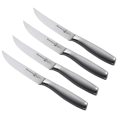 Messermeister Avanta Fine Edge Steak Knife Set - Stainless Handle - 4 Pc