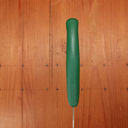 Friedr Herder, Don Carlos - Bullnose Curved Fillet Knife, semi flex, with a green plastic ergonomic handle