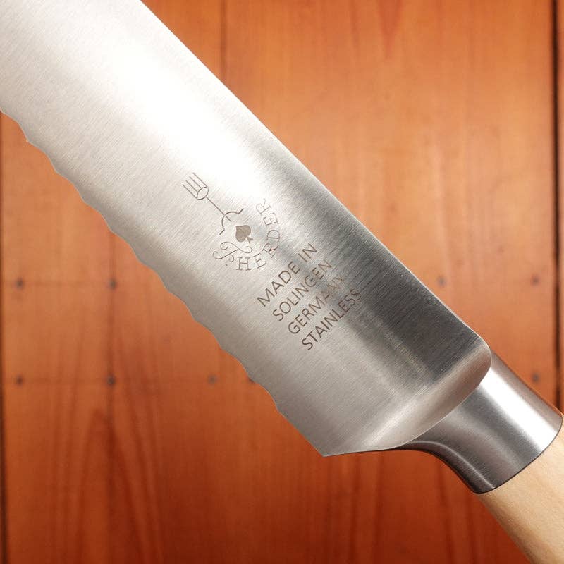 F. Herder olive wood bread knife