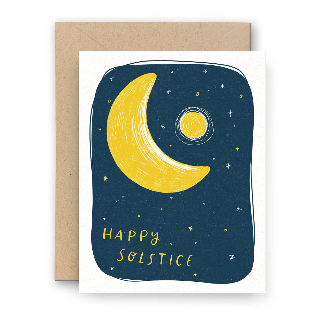 Finch and Flourish, Happy Solstice Letterpress Card