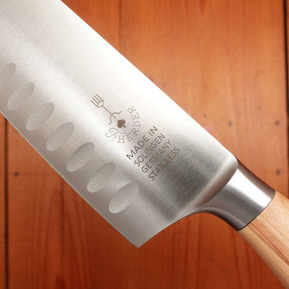 F. Herder Santoku Knife, with olive wood handle