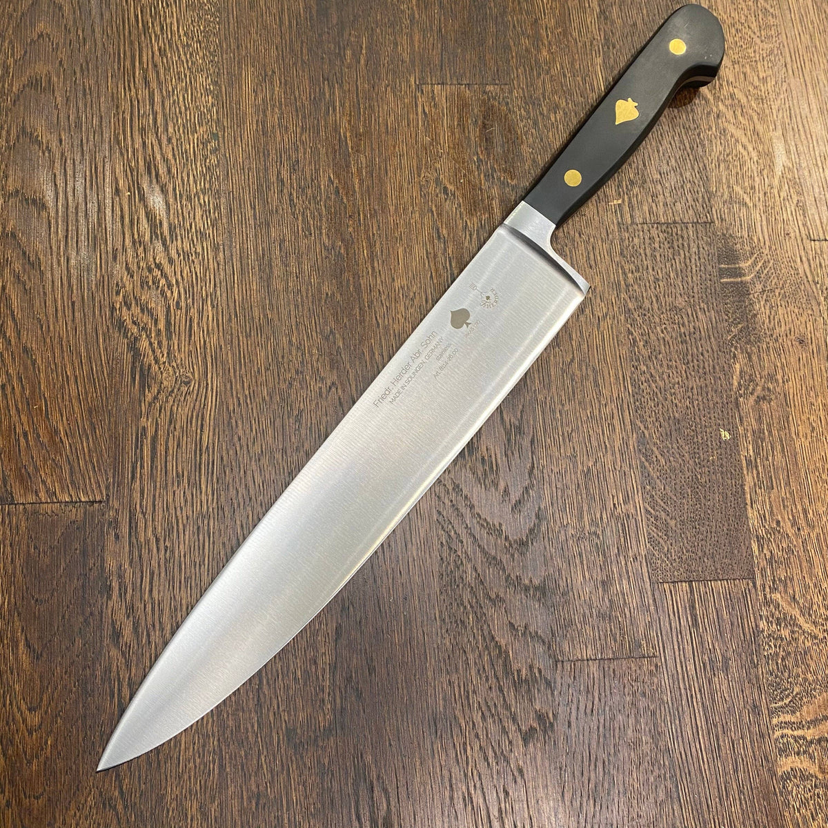 F. Herder stainless steel forged Chef Knife with black handle