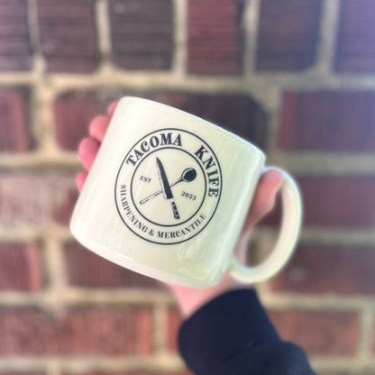 Downing Pottery Mug (with handle) - Skyline, Logo, Mountainscape