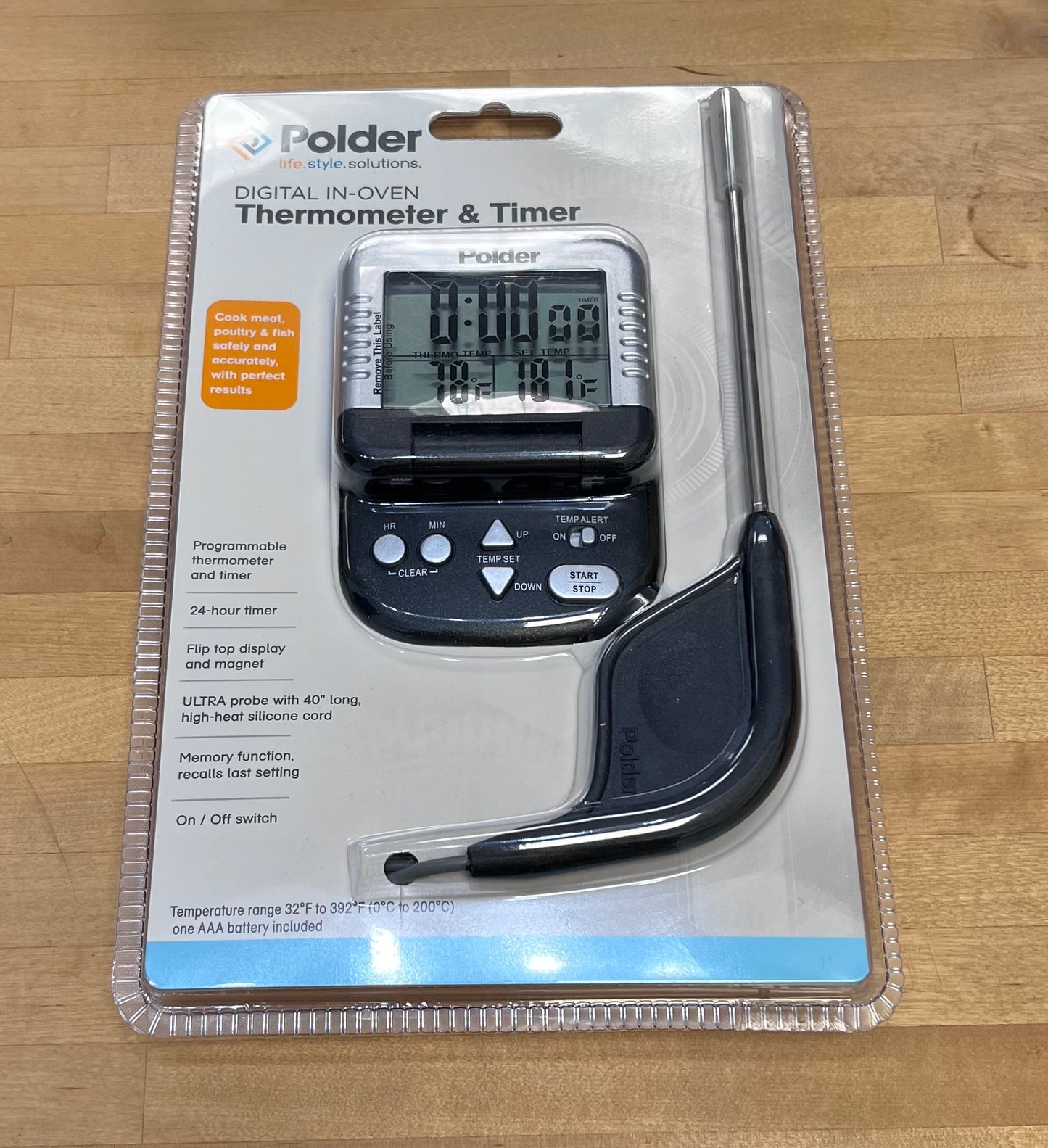 Polder Classic Digital Thermometer / Timer
