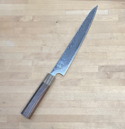 Ittetsu, Hokiyama Hamono Sujihiki 240mm - Spiral Damascus AUS10