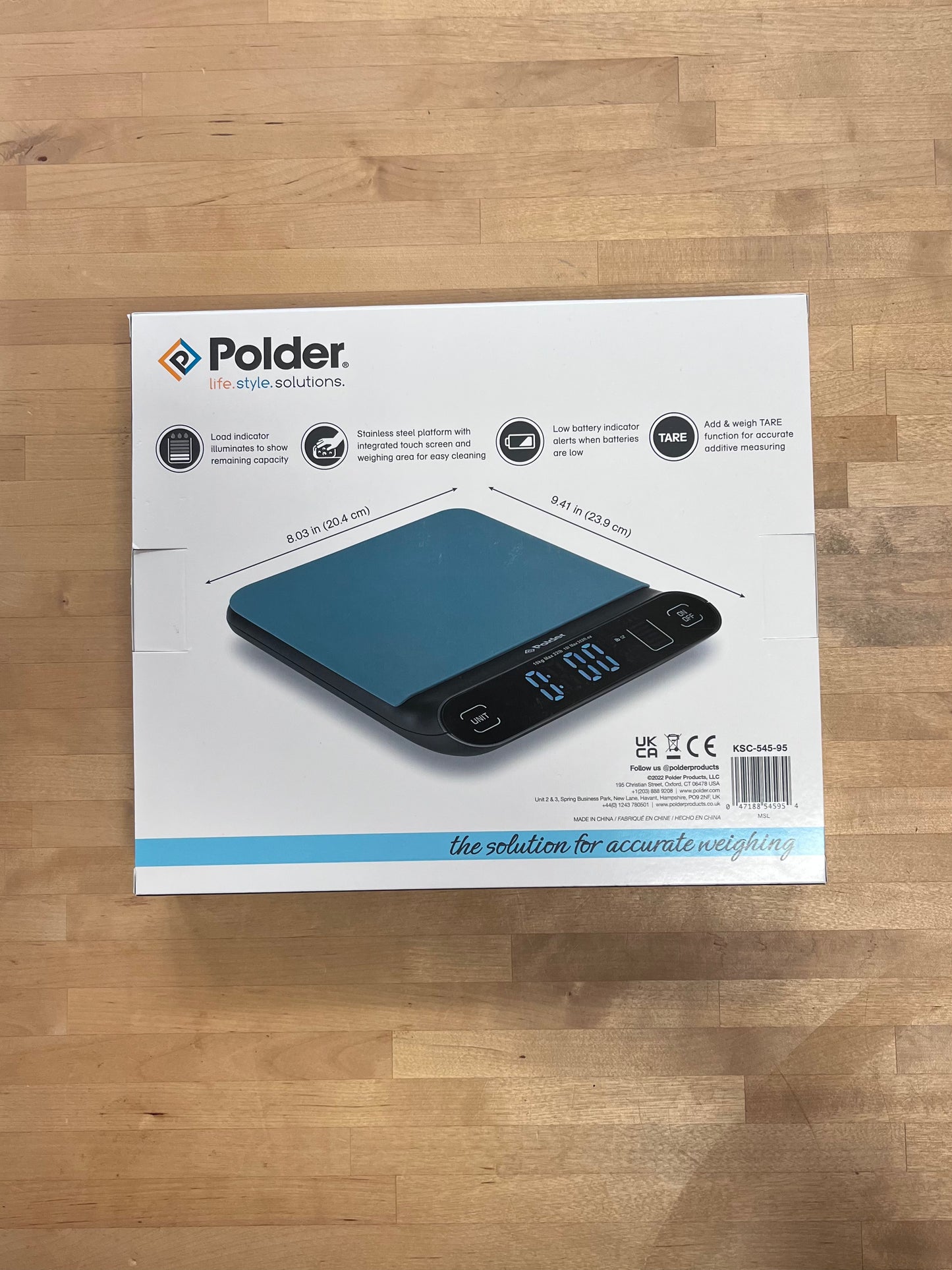 Polder Aqua-Dry Digital Kitchen Scale