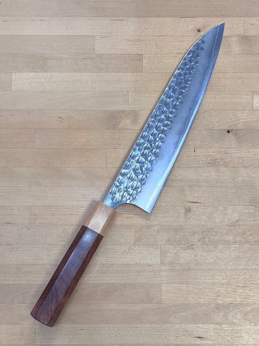 Yoshimi Kato, Hammered Silver Gyuto 210