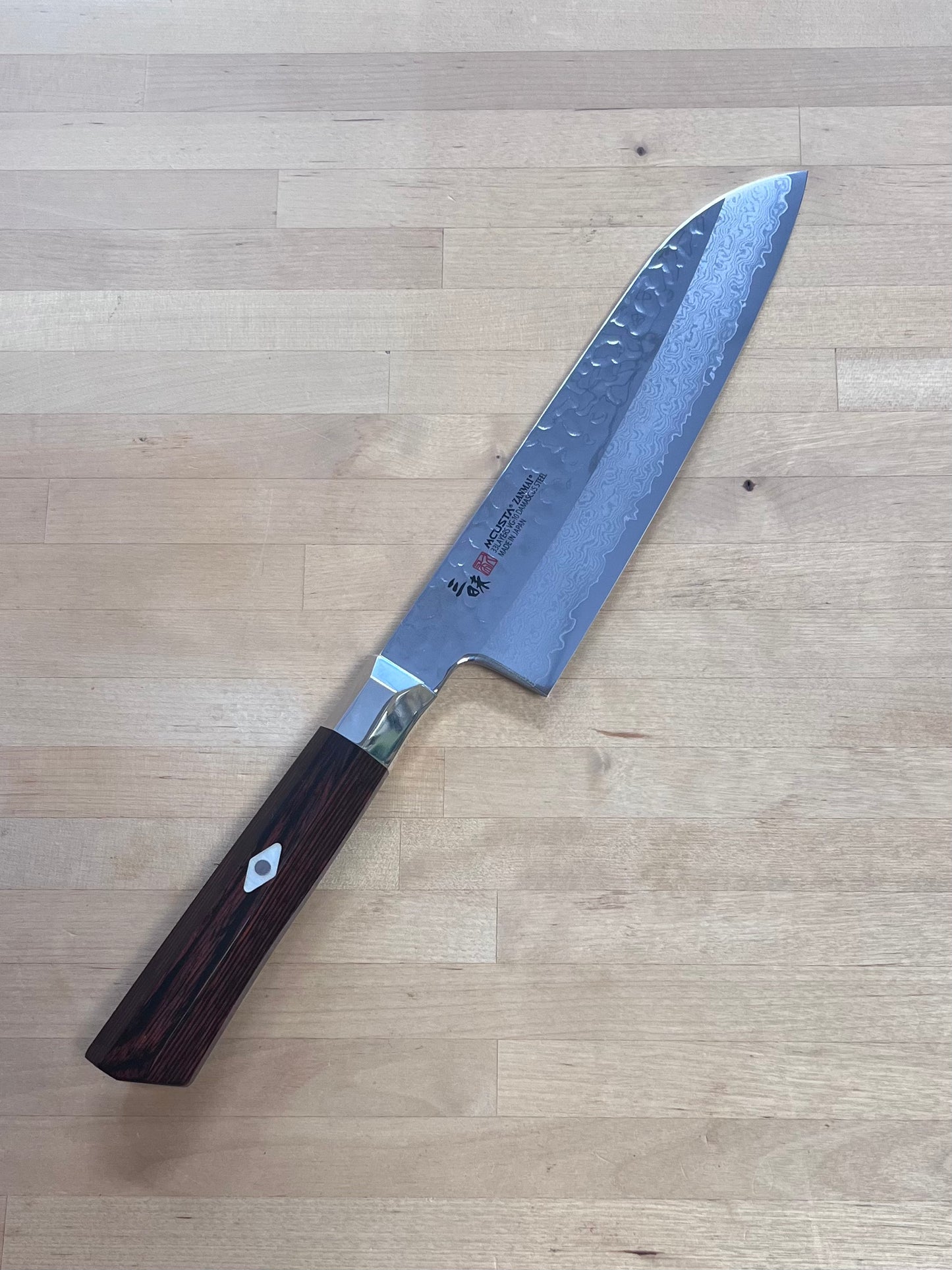 Mcusta Zanmai Supreme Hammered Santoku 180