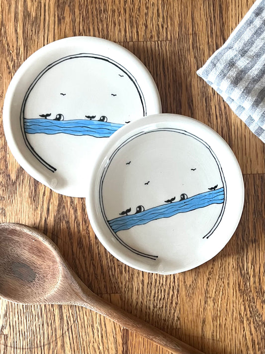 Downing Pottery Spoon Rest - Orca