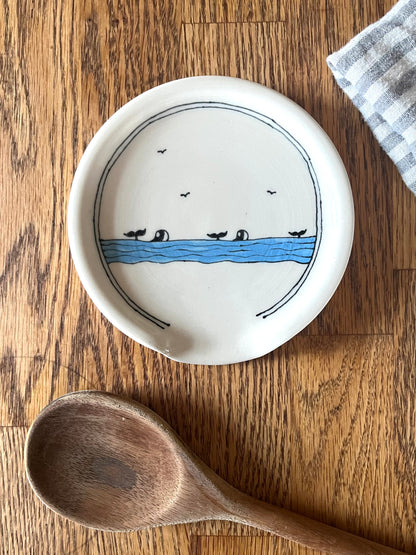Downing Pottery Spoon Rest - Orca