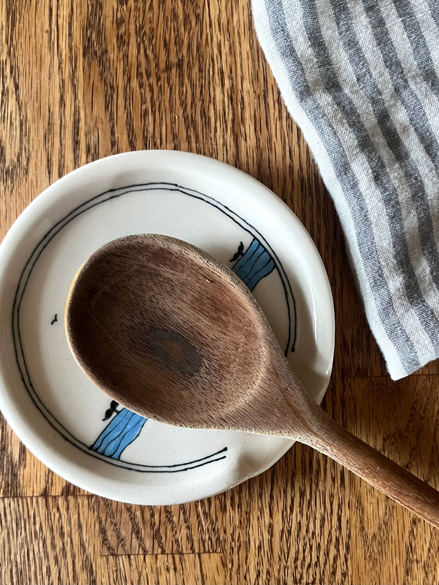 Downing Pottery Spoon Rest - Orca