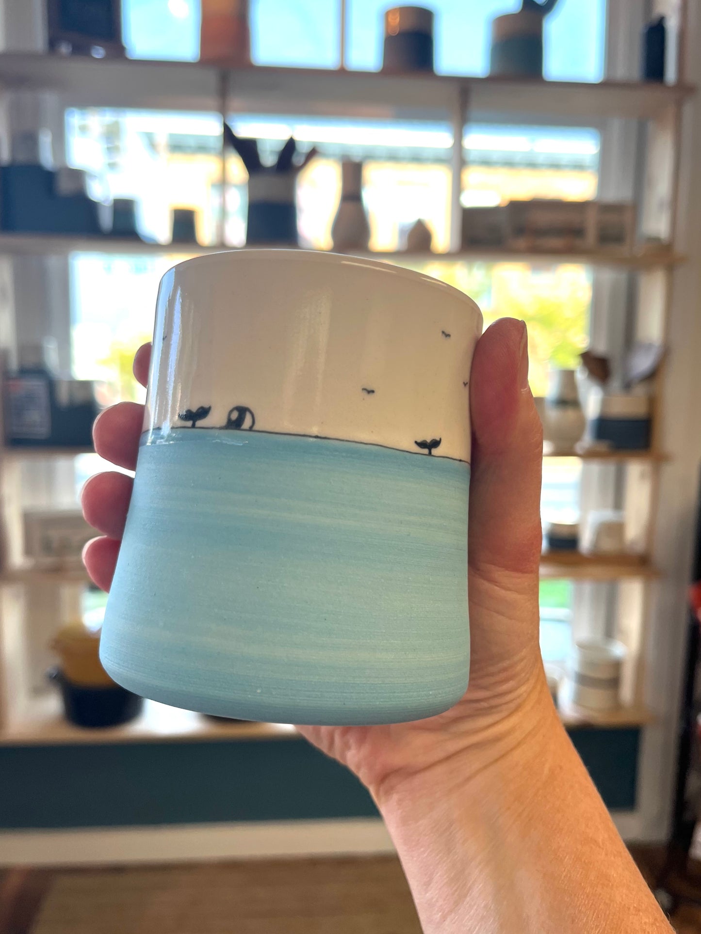 Downing Pottery Cup (no handle) - Tall, Orca