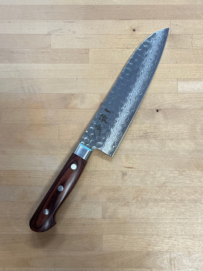 Ittetsu, VG10 Hammered Damascus 180mm Santoku (IWC102)