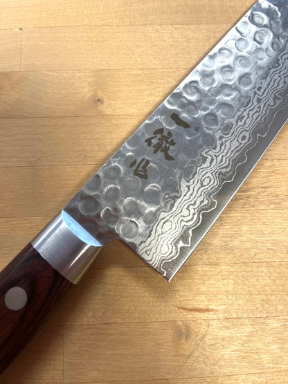 Ittetsu, VG10 Hammered Damascus 180mm Santoku (IWC102)