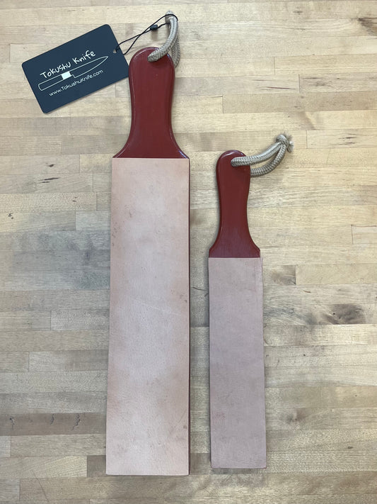 Tokushu Knife, Premium Double Sided Buffalo Strop (various sizes)