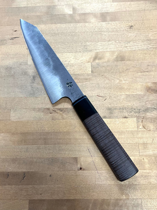 Showalter Smithing, Cascade Collection K Tip Chef with Curly Maple Handle