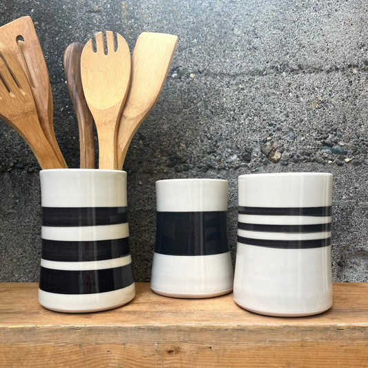 Downing Pottery Utensil Holder - Petite Color Block