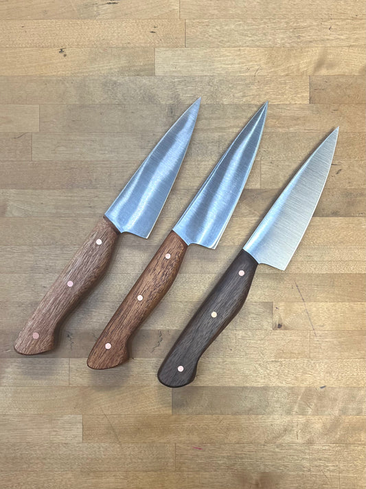 Grakka Metalworks, Small Utility Knives with hardwood handles