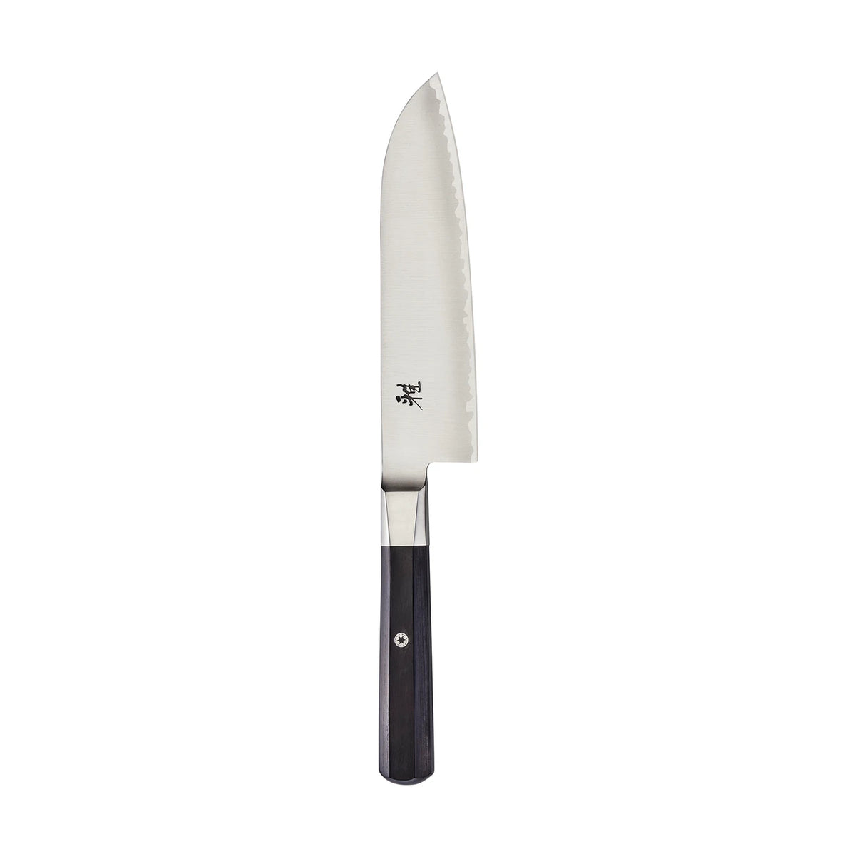Miyabi Koh Santoku on white background.