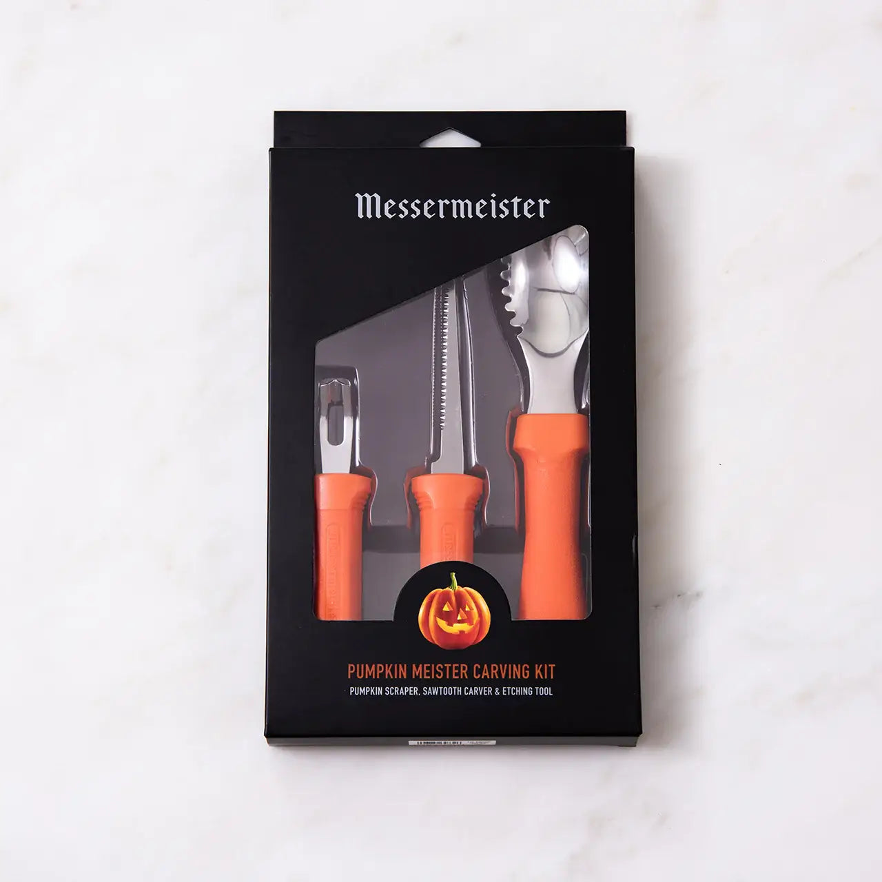 Messermeister pumpkin carving kit packaging on a white background
