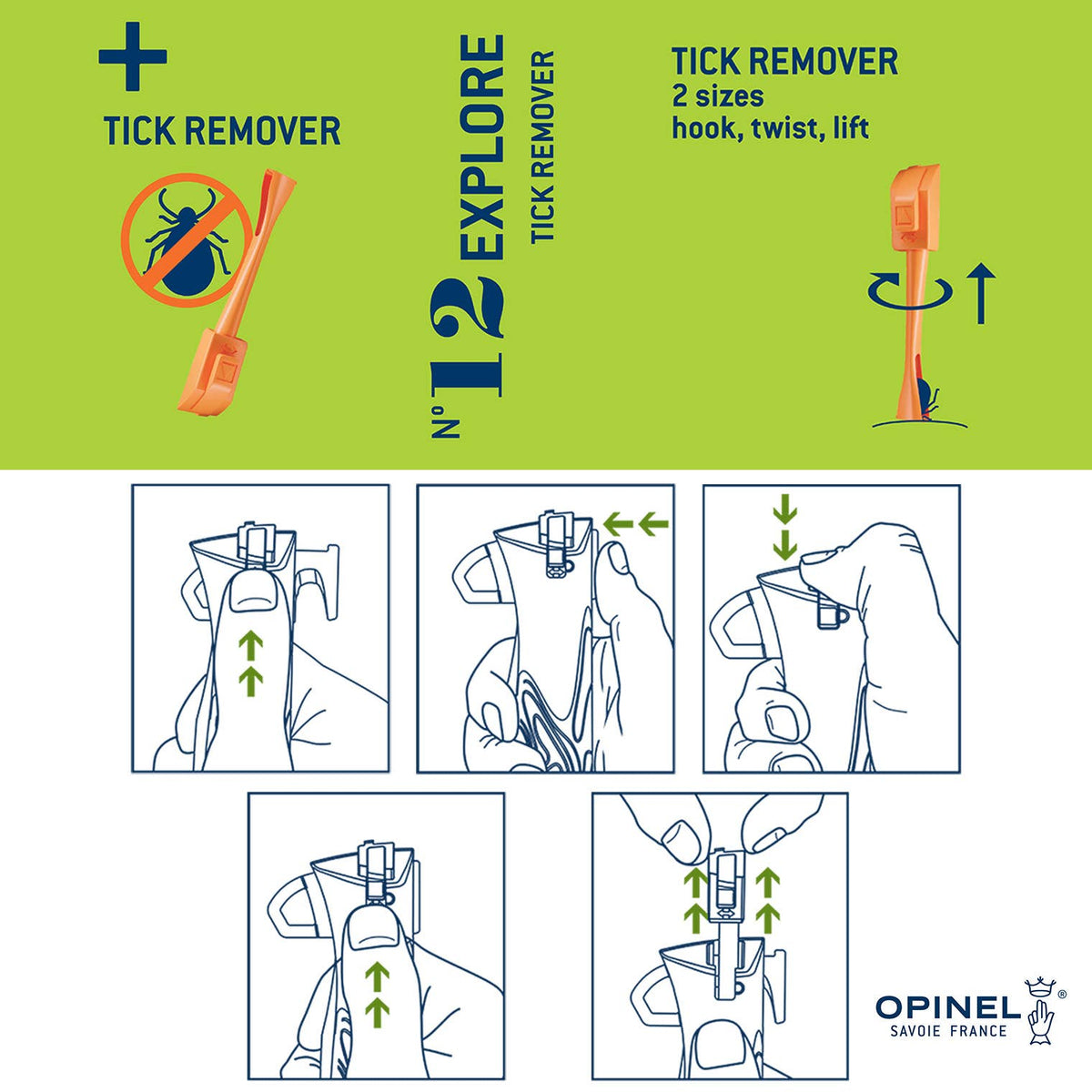 Instructions on Opinel N. 12 Explore Tick Remover