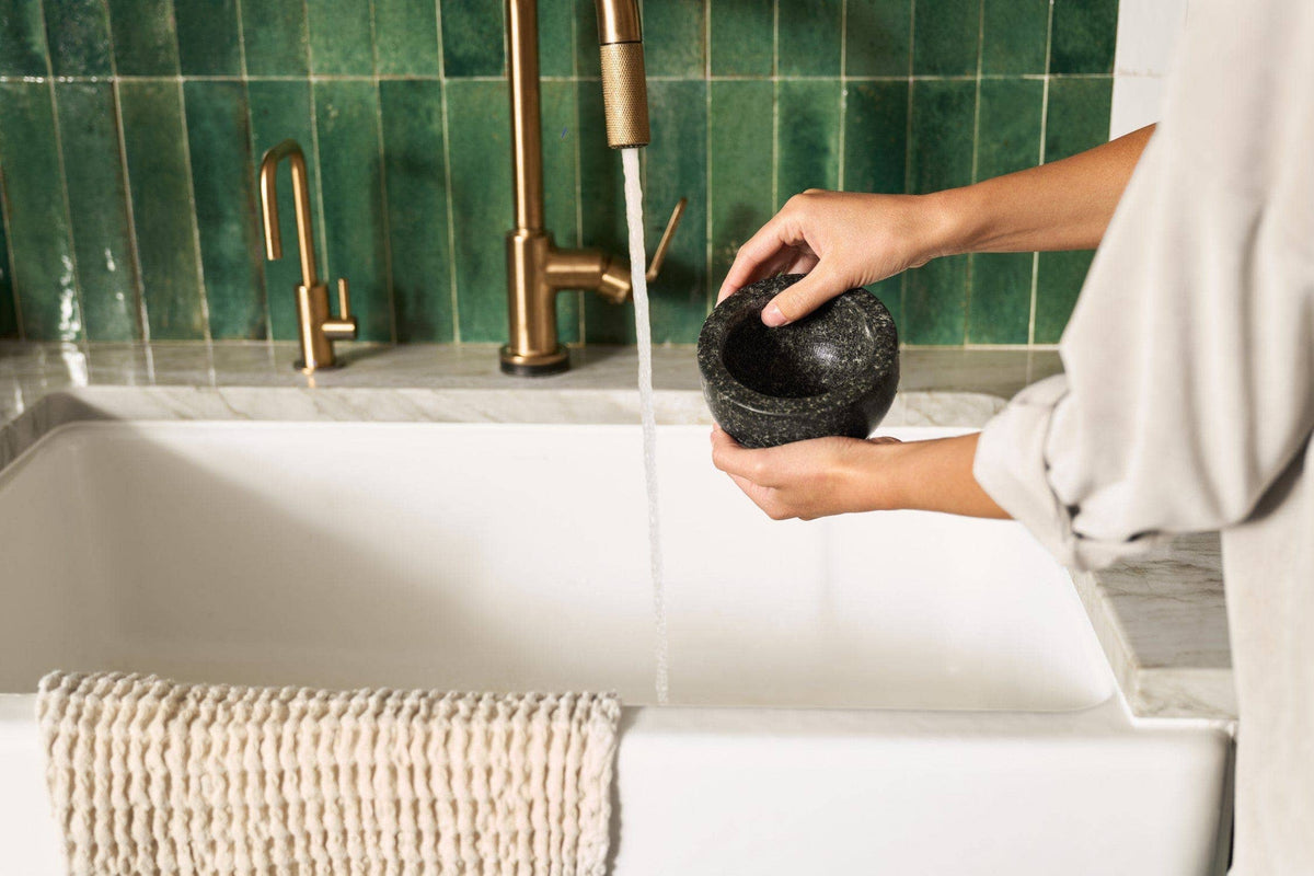 SMALL -  Cole & Mason - Silver Granite Mortar & Pestle