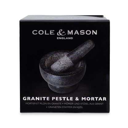 SMALL -  Cole & Mason - Silver Granite Mortar & Pestle