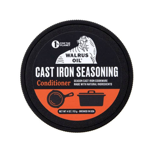 Walrus Oil Cast Iron Seasoning container on a white background