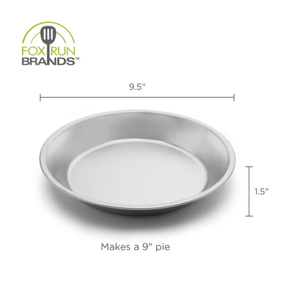 Fox Run Pie Pan, Stainless Steel, 9"