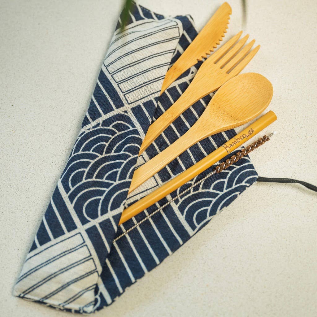 Bamboo Travel Cutlery Set | Stocking Stuffer