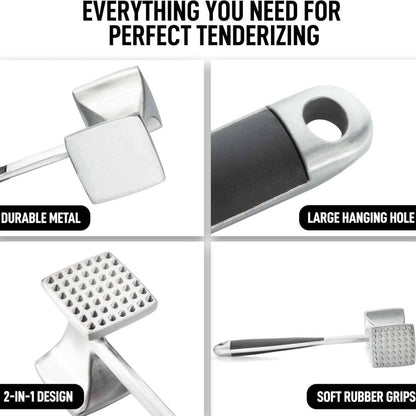 Zulay, Dual Sided Heavy Duty Meat Hammer Tenderizer
