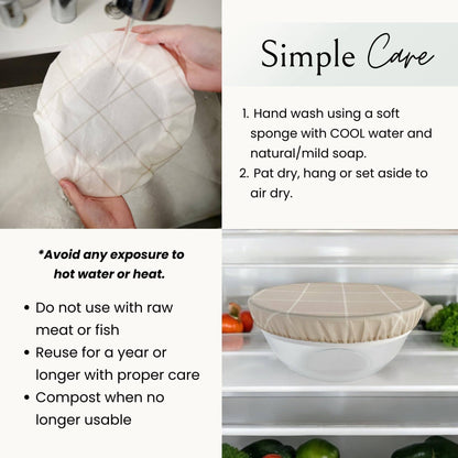 Nectar & Nest, Reusable Beeswax Bowl Covers for Bread Proofing